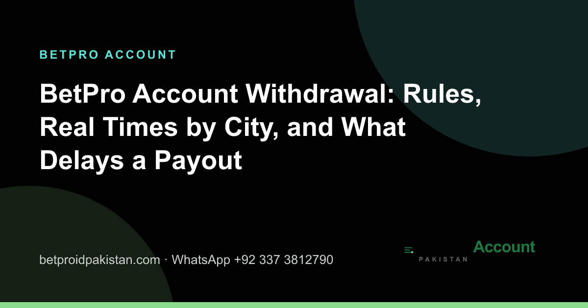 BetPro withdrawal to Easypaisa, JazzCash and bank